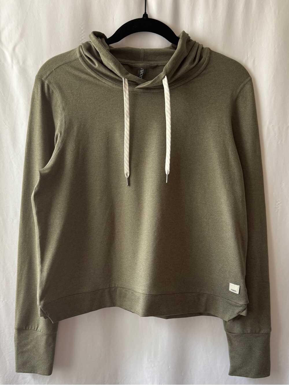 Vuori Olive Green Lightweight Hooded Pullover